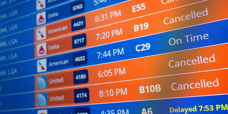 Flight disruptions from shutdown pile up as Trump threatens air traffic controllers